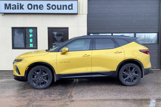 2022 Chevrolet Blazer RS with professional window tint in North Bay